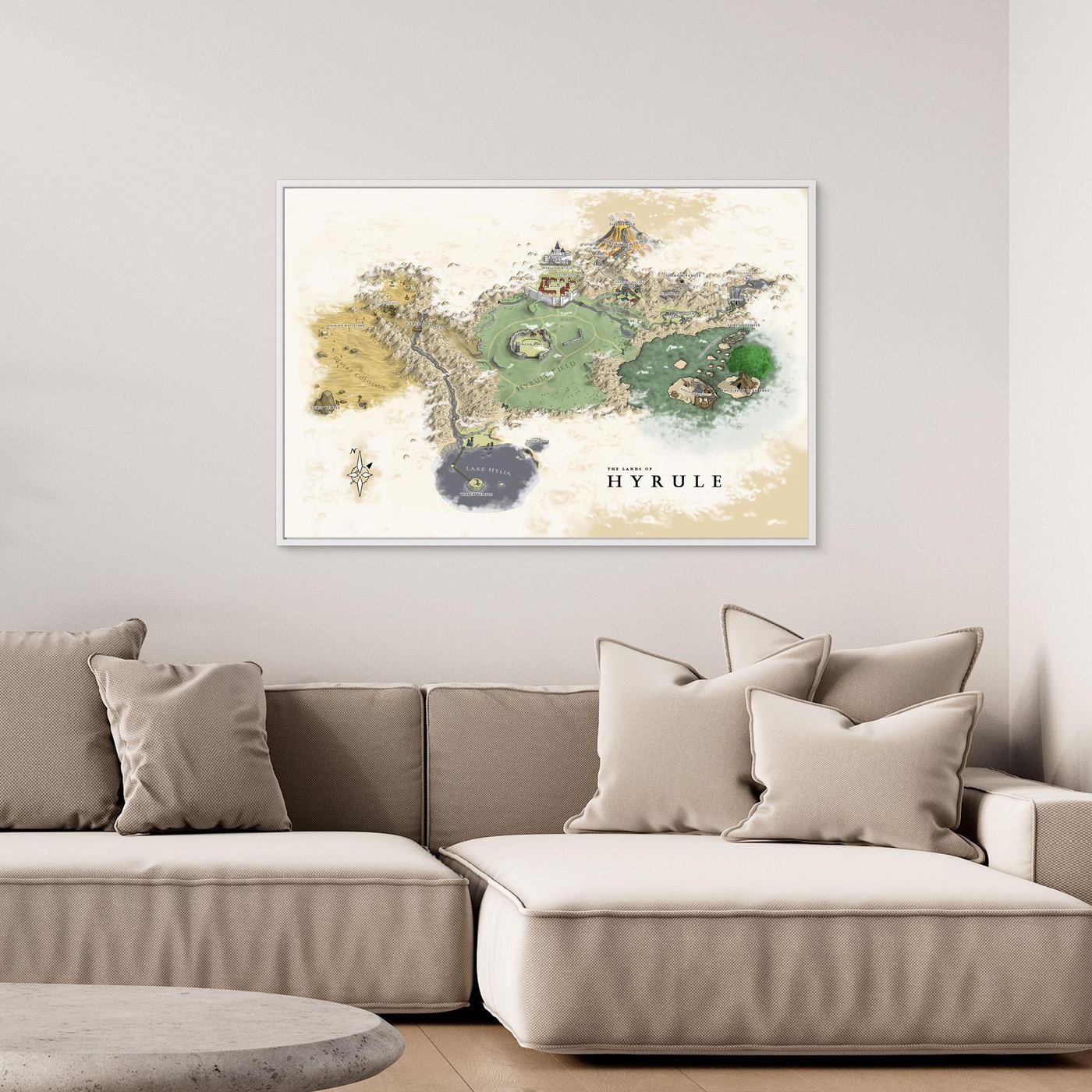 The Lands Of Hyrule Map Canvas